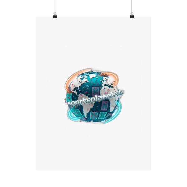Sports Planet Globe Poster - Pink Orbit