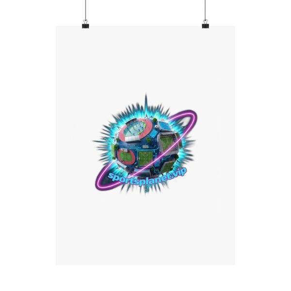 Sports Planet Globe Poster - Neon Glow