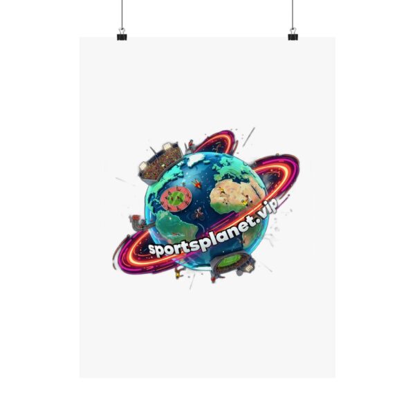 Sports Planet Globe Poster - Arena Lights