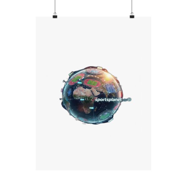Sports Planet Globe Poster - Glass Earth